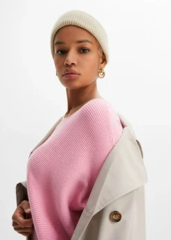 Jersey de canalé oversize de mezcla de viscosa