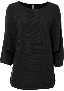 Jersey de canalé oversize de mezcla de viscosa