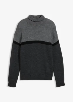 Jersey de cuello alto con diseño color block