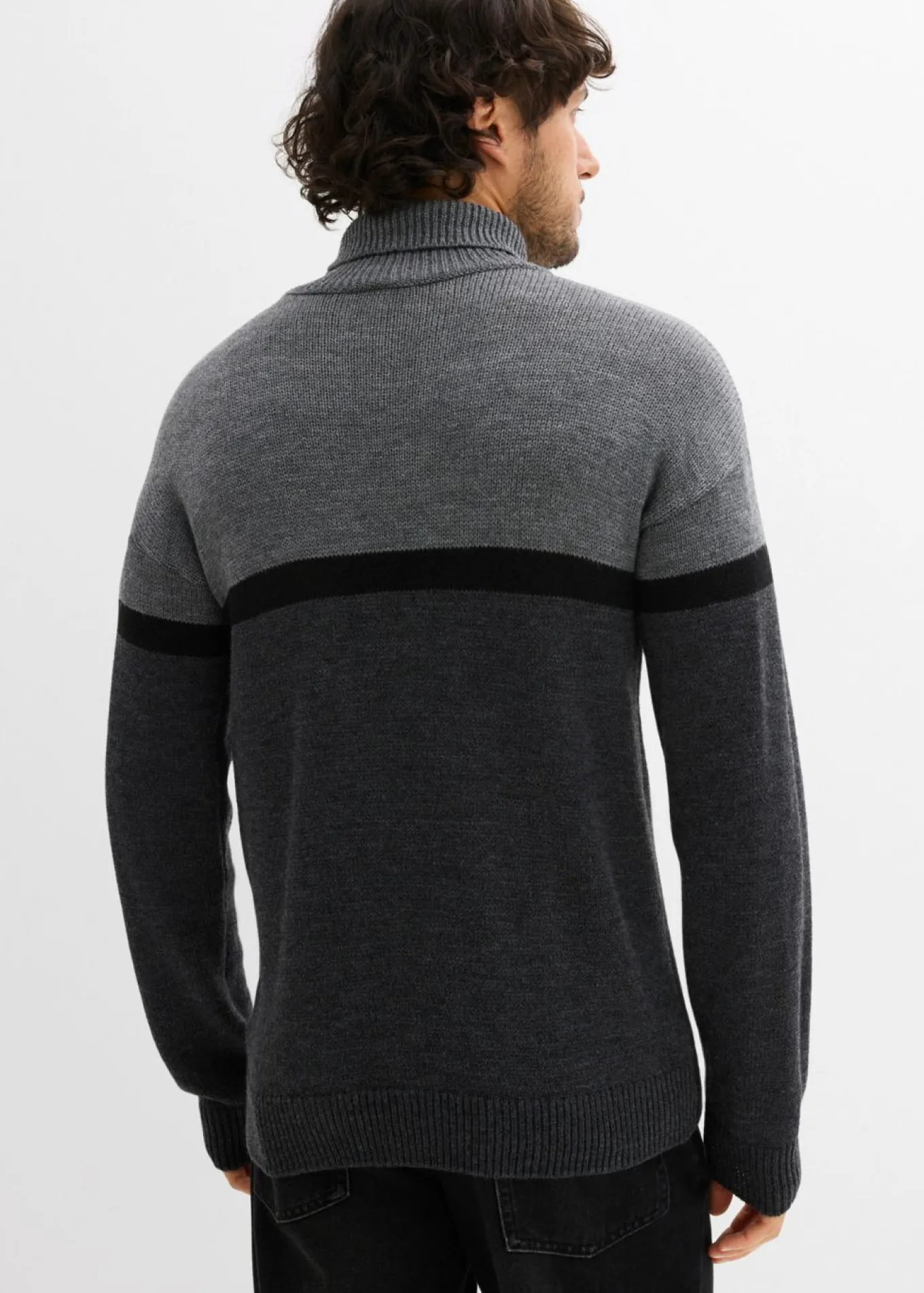 Jersey de cuello alto con diseño color block