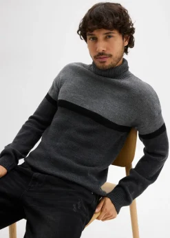 Jersey de cuello alto con diseño color block