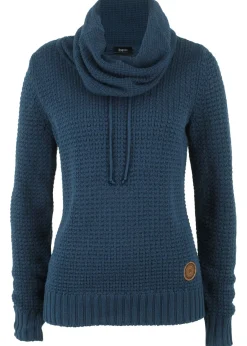 Jersey de cuello alto con cordones
