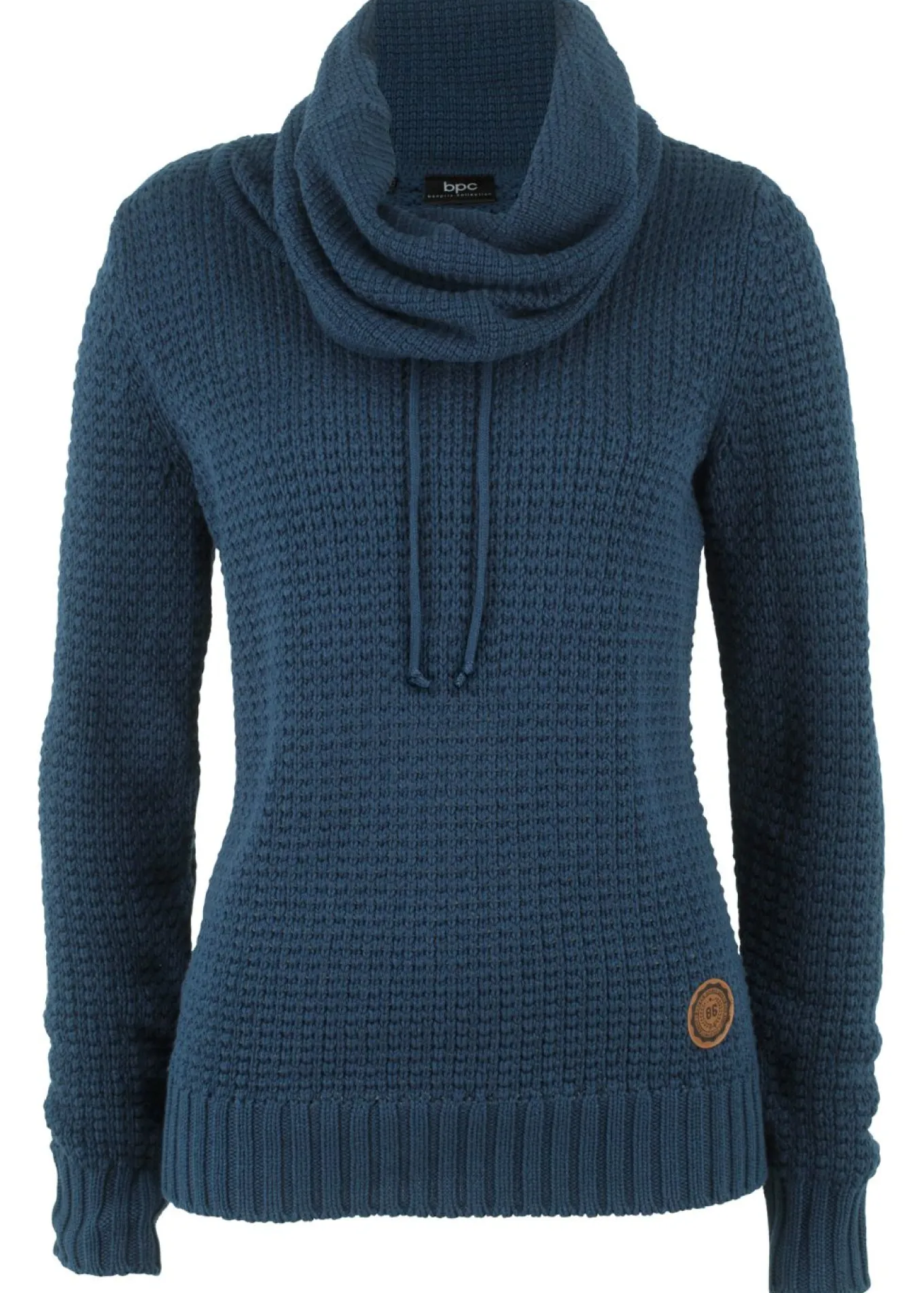 Jersey de cuello alto con cordones