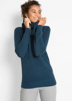 Jersey de cuello alto con cordones