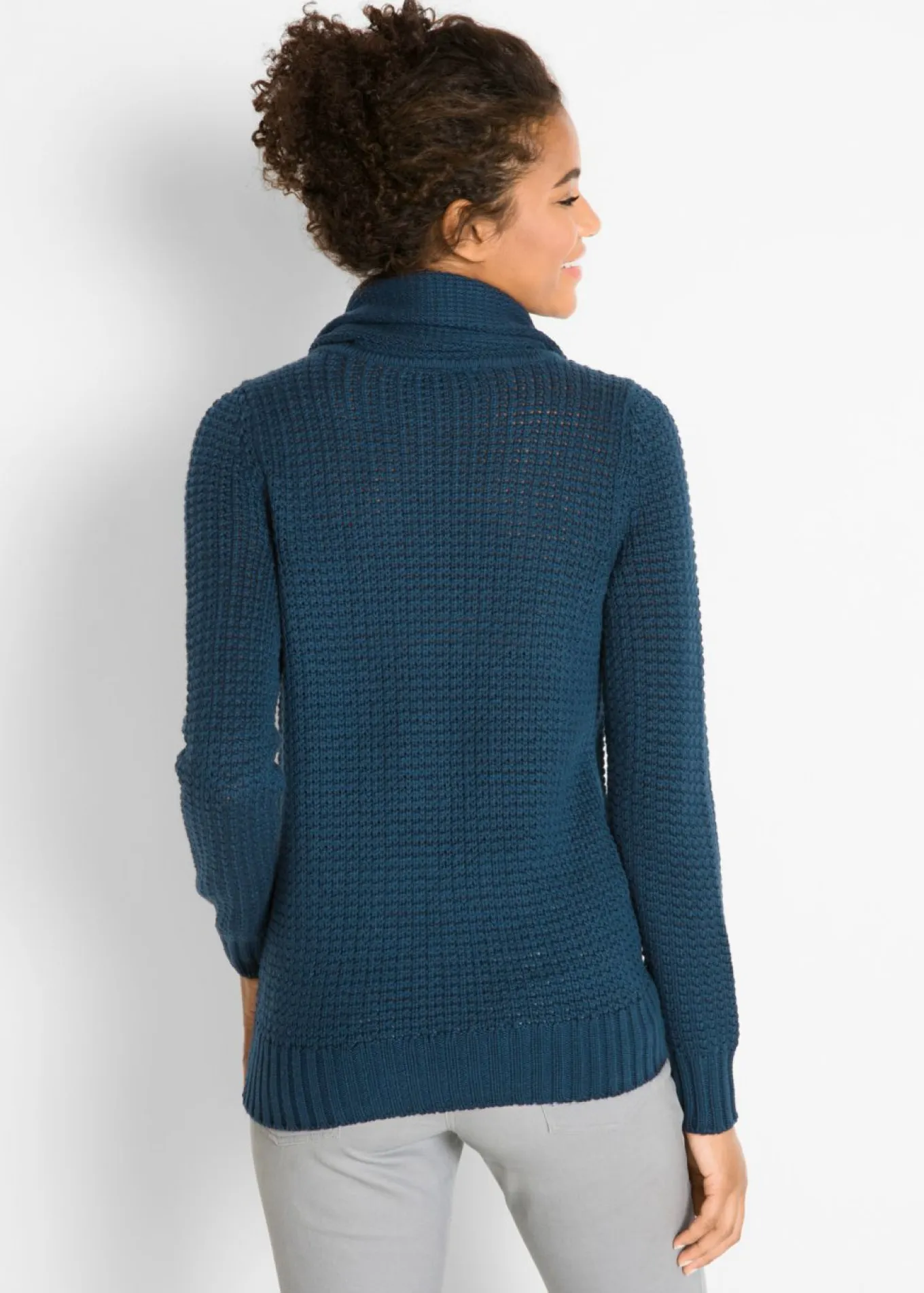 Jersey de cuello alto con cordones