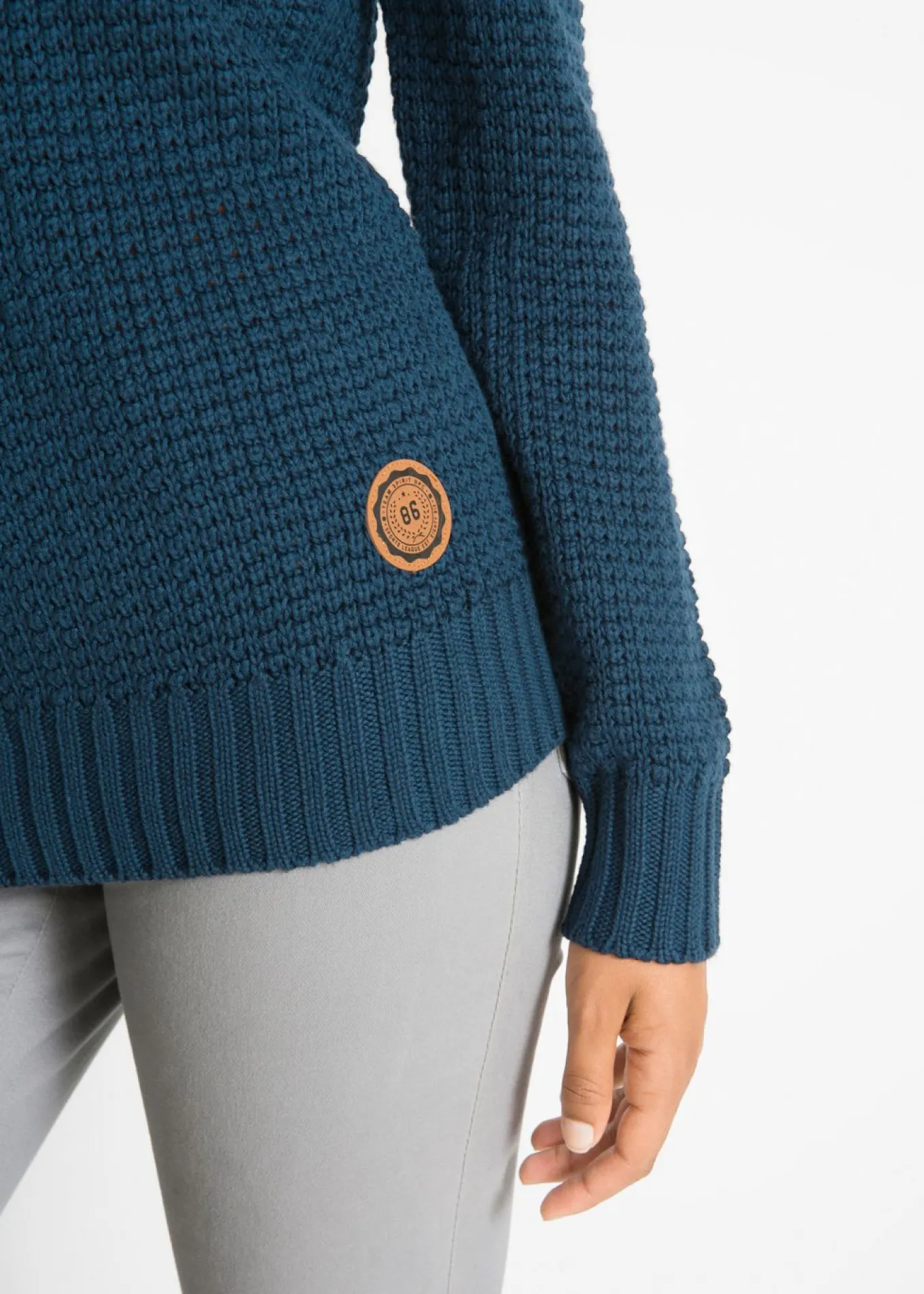 Jersey de cuello alto con cordones