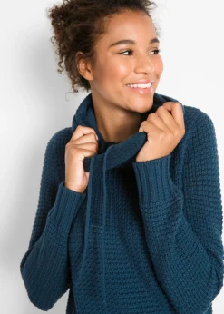 Jersey de cuello alto con cordones