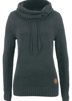 Jersey de cuello alto con cordones