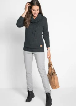 Jersey de cuello alto con cordones