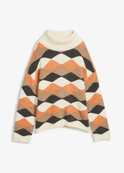 Jersey de cuello alto con patrón