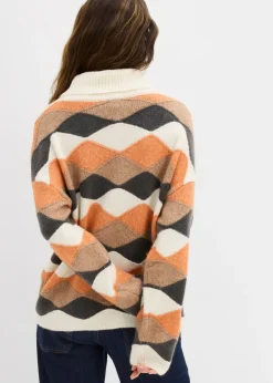 Jersey de cuello alto con patrón