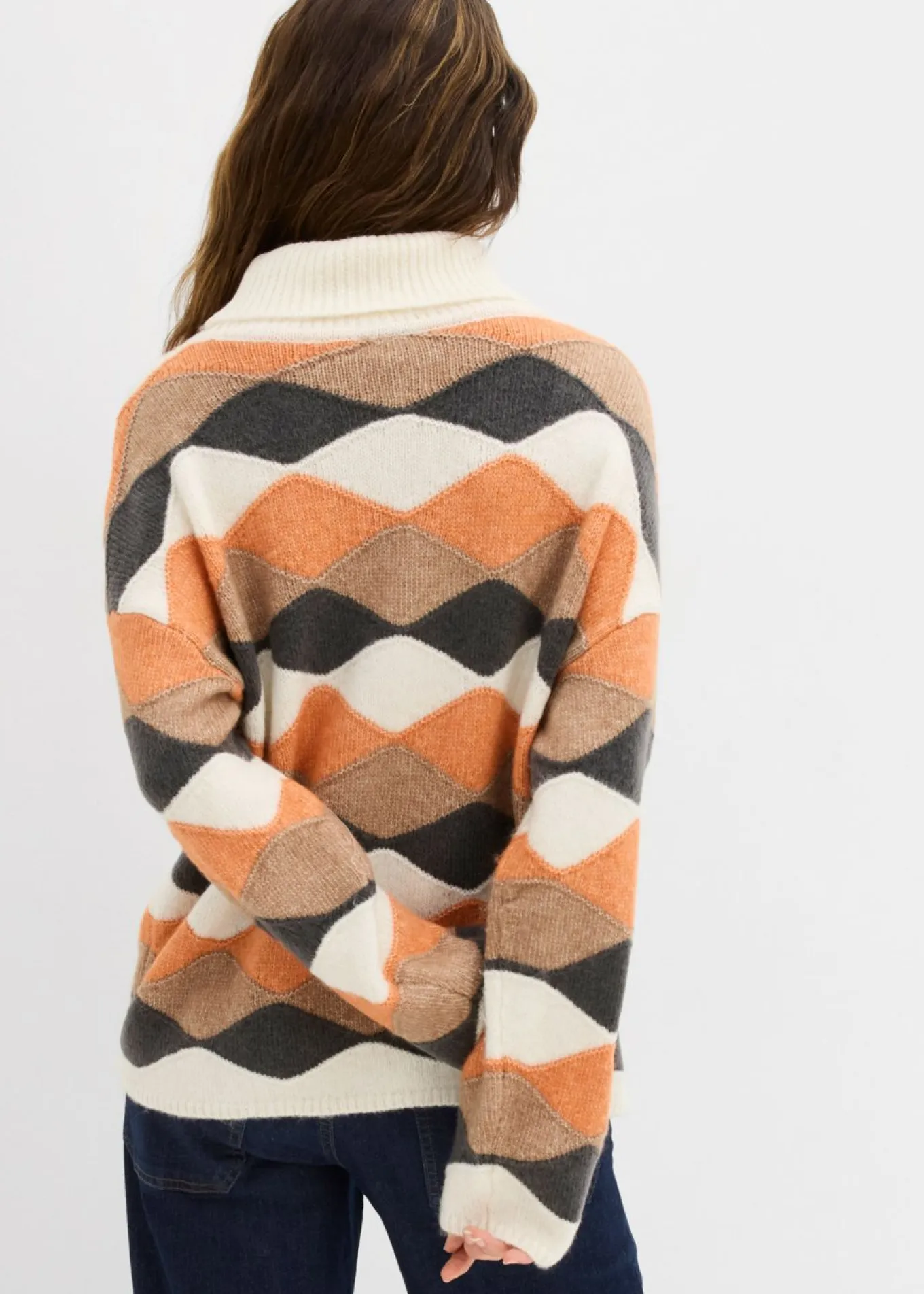 Jersey de cuello alto con patrón