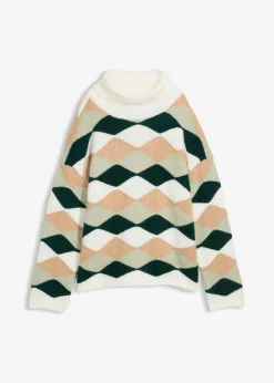 Jersey de cuello alto con patrón