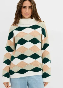 Jersey de cuello alto con patrón
