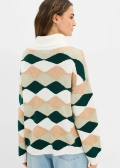Jersey de cuello alto con patrón