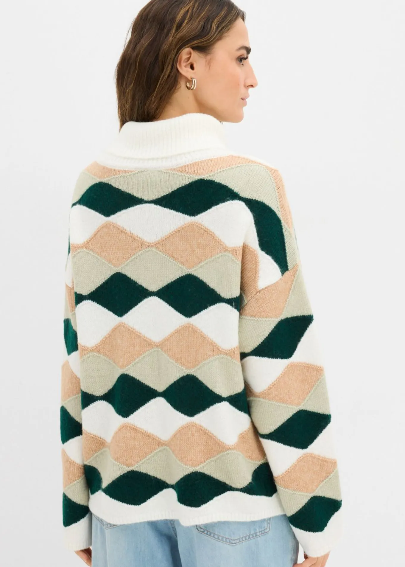 Jersey de cuello alto con patrón