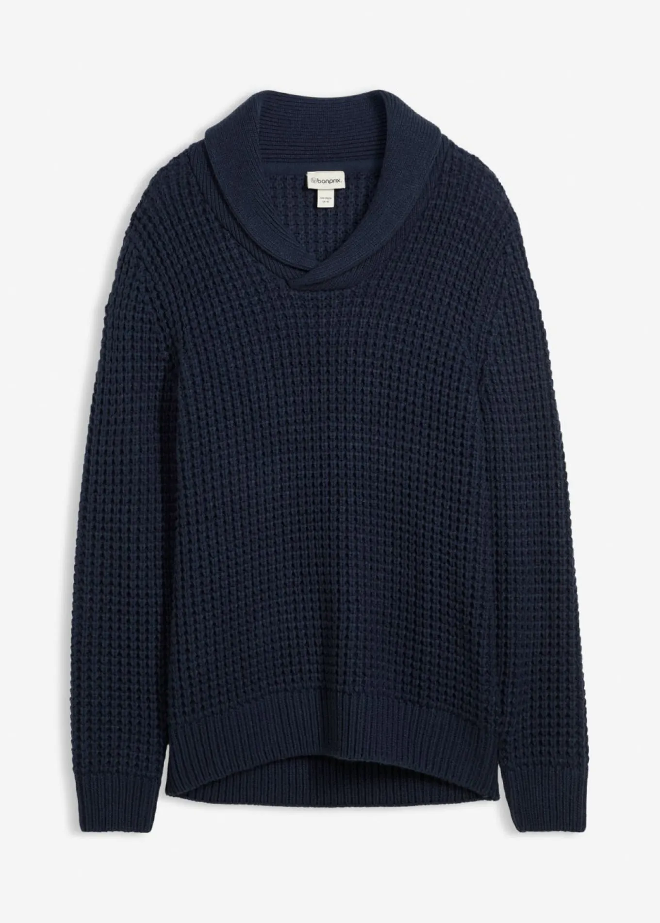 Jersey de cuello alto de punto grueso con estructura tipo barquillo