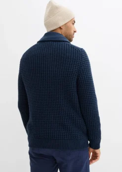 Jersey de cuello alto de punto grueso con estructura tipo barquillo