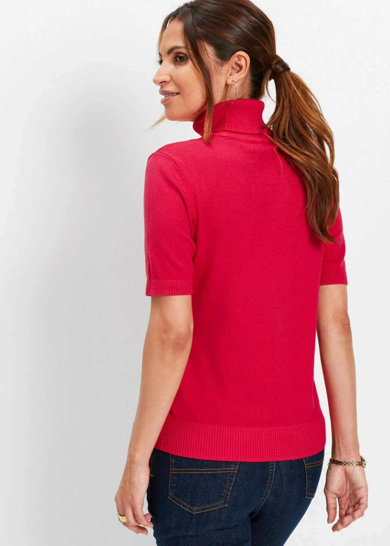 Jersey de cuello alto y manga corta
