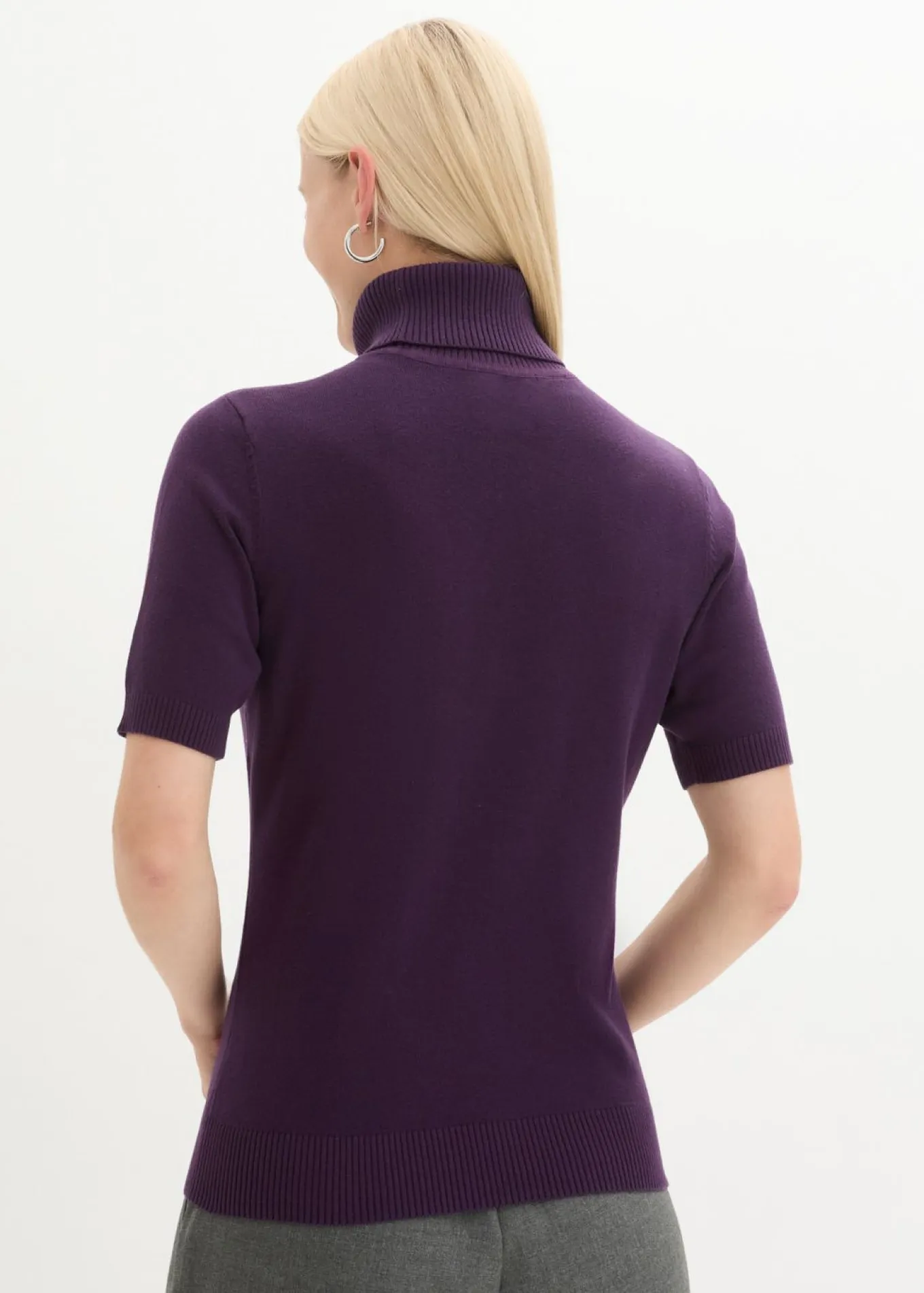 Jersey de cuello alto y manga corta