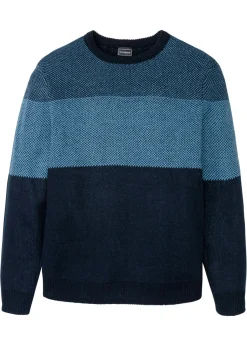Jersey de cuello redondo con diseño de bloques de color