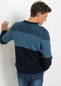 Jersey de cuello redondo con diseño de bloques de color