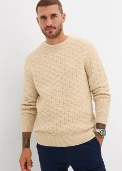 Jersey de cuello redondo con estructura