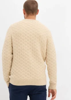 Jersey de cuello redondo con estructura
