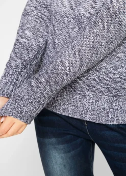 Jersey de cuello redondo con degradado cromático y manga larga