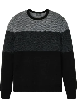 Jersey de cuello redondo con diseño de bloques de color