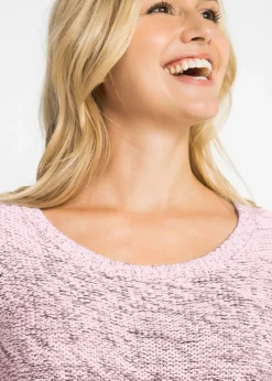 Jersey de cuello redondo con degradado cromático y manga larga
