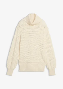 Jersey de cuello vuelto con lana merino