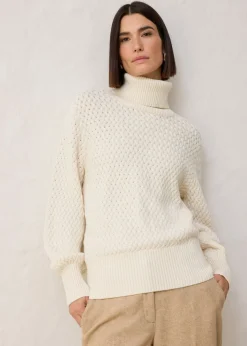 Jersey de cuello vuelto con lana merino