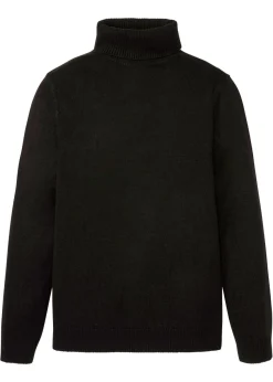 Jersey de cuello vuelto con puños acanalados