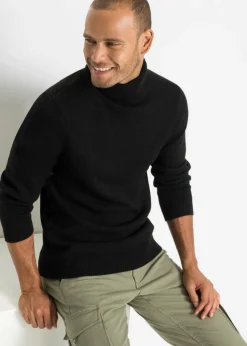 Jersey de cuello vuelto con puños acanalados