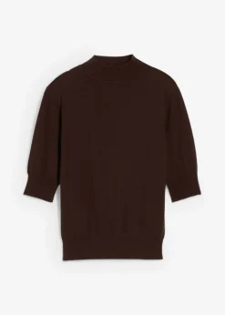 Jersey de cuello vuelto con mezcla de lana suave