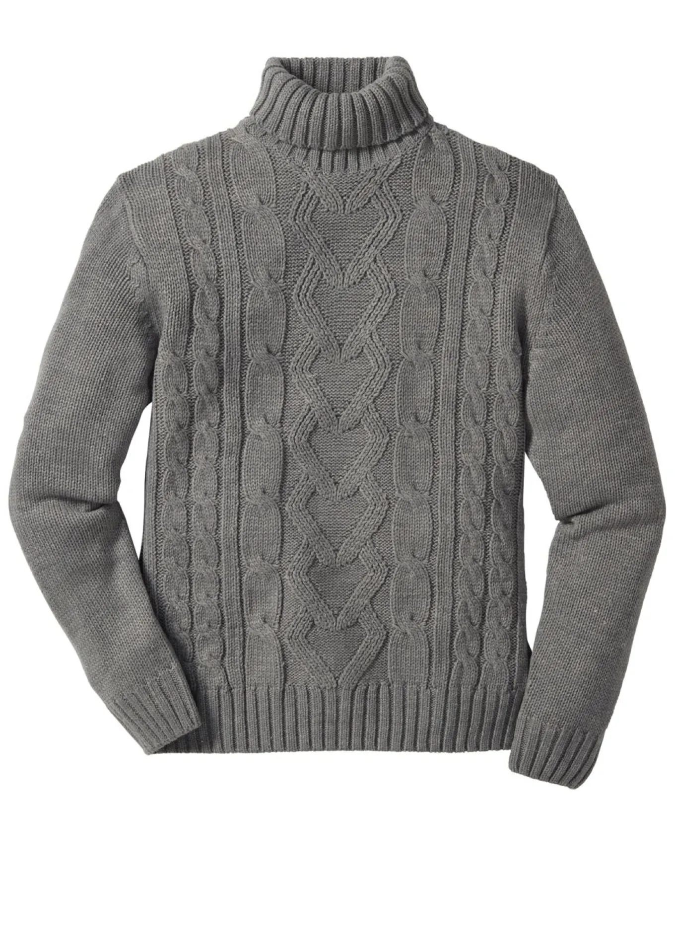 Jersey de cuello vuelto con patrón trenzado