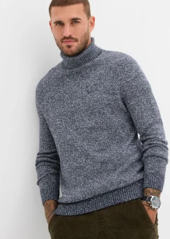 Jersey de cuello vuelto con algodón