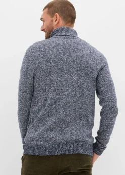 Jersey de cuello vuelto con algodón