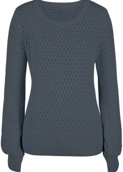 Jersey de mezcla de algodón con punto estructurado