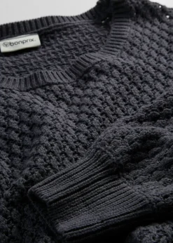 Jersey de mezcla de algodón con punto estructurado