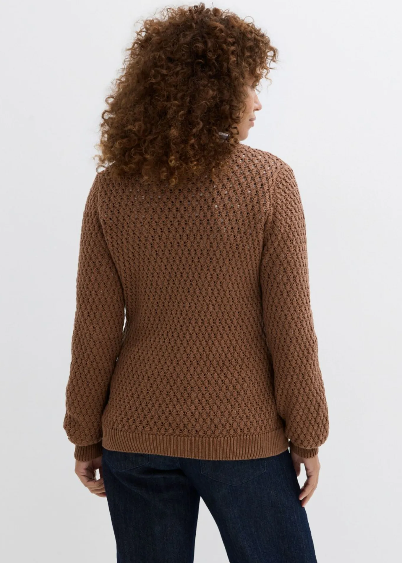 Jersey de mezcla de algodón con punto estructurado