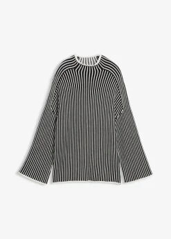 Jersey de mezcla de viscosa con cuello alto