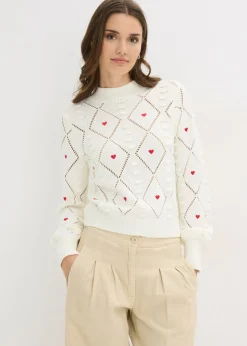 Jersey de punto ajour de mezcla de algodón