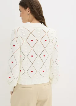 Jersey de punto ajour de mezcla de algodón