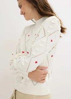 Jersey de punto ajour de mezcla de algodón