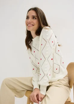 Jersey de punto ajour de mezcla de algodón