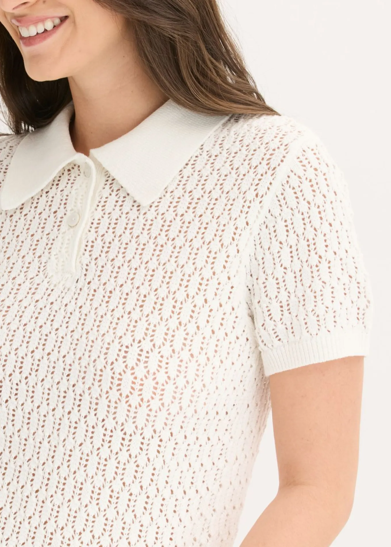 Jersey de punto ajour de algodón puro