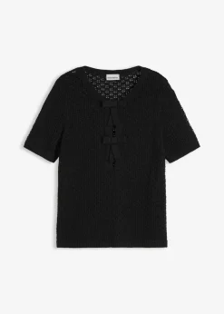 Jersey de punto ajour de mezcla de algodón
