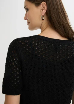 Jersey de punto ajour de mezcla de algodón